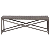 Panchina da Giardino 120 cm in Polyrattan Grigio 46211