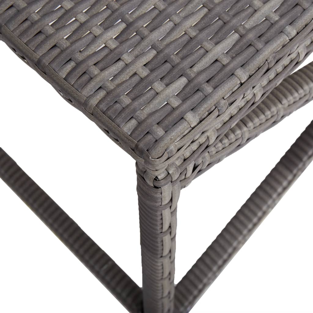 Panchina da Giardino 120 cm in Polyrattan Grigio 46211