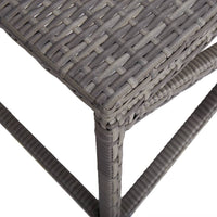 Panchina da Giardino 120 cm in Polyrattan Grigio 46211