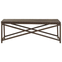 Panchina da Giardino 120 cm in Polyrattan Marrone 46212