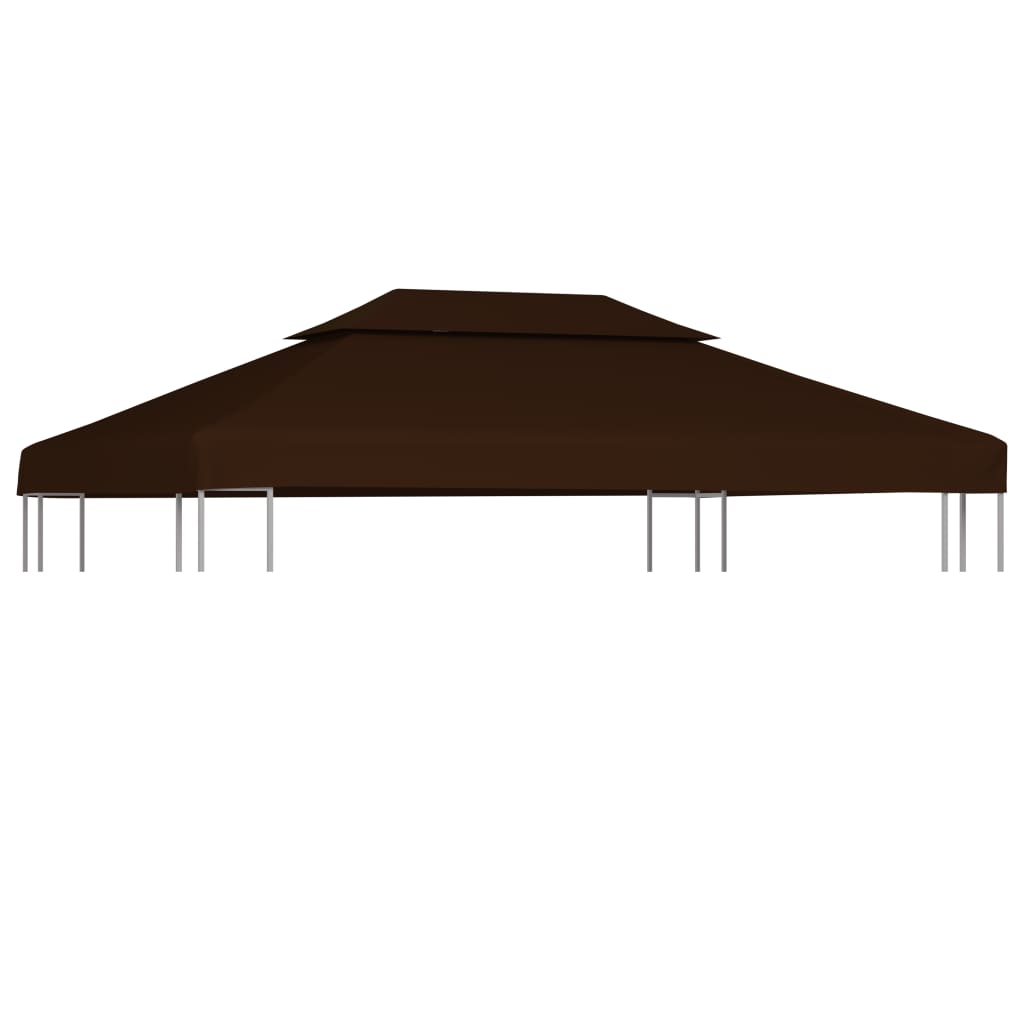 Copertura Superiore per Gazebo a 2 Strati 310g/mÂ² 4x3m Marronecod mxl 121010