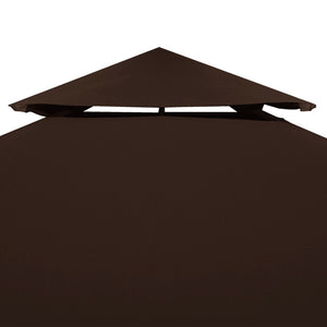 Copertura Superiore per Gazebo a 2 Strati 310g/m² 4x3m Marrone 46617
