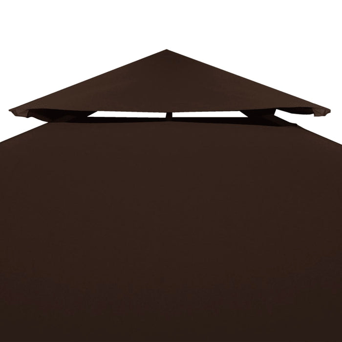 Copertura Superiore per Gazebo a 2 Strati 310g/m² 4x3m Marrone 46617