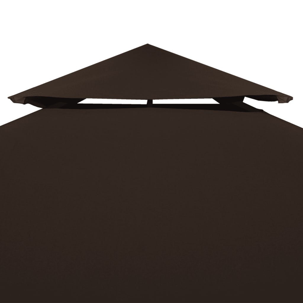 Copertura Superiore per Gazebo a 2 Strati 310g/mÂ² 4x3m Marronecod mxl 121010