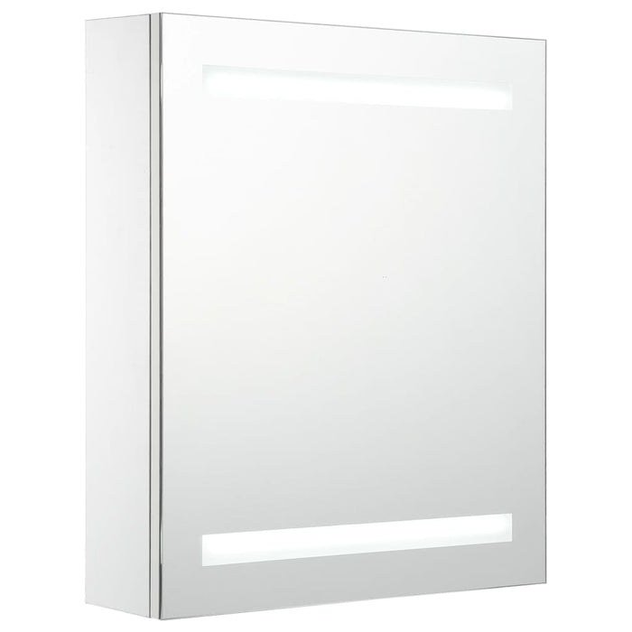 Armadietto Bagno con Specchio e LED 50x13,5x60 cm 285115