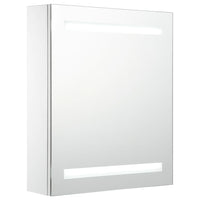 Armadietto Bagno con Specchio e LED-Mobile bagno con specchio 50x13,5x60 cm
