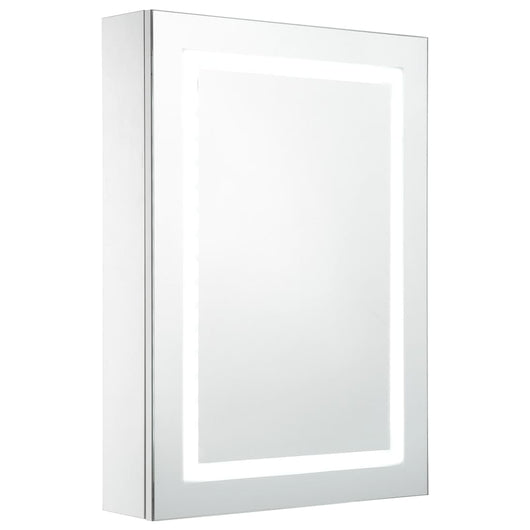 Armadietto Bagno con Specchio e LED 50x13x70 cm 285116