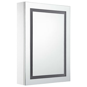 Armadietto Bagno con Specchio e LED 50x13x70 cm 285116