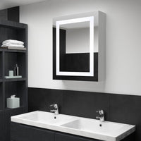 Armadietto Bagno con Specchio e LED-Mobile bagno con specchio 50x13x70 cm 474629
