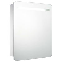 Armadietto Bagno con Specchio e LED 68x9x80 cmcod mxl 73386