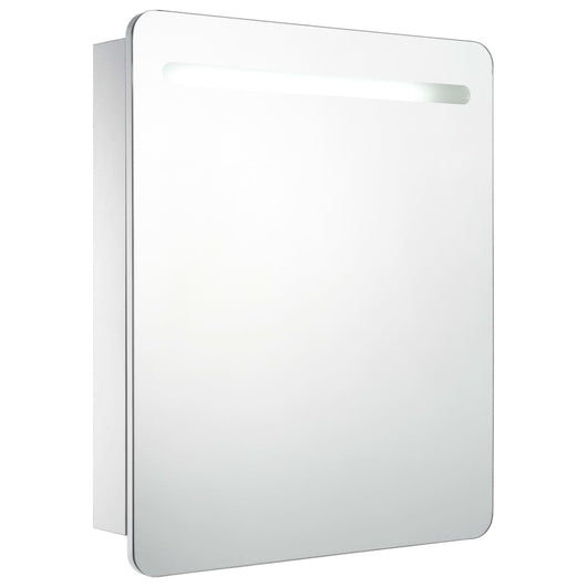 Armadietto Bagno con Specchio e LED 68x9x80 cmcod mxl 73386