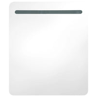 Mobile da bagno specchio LED 68 x 9 x 80 cm MDF bianco 02_0006567