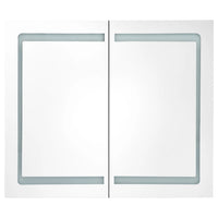 Mobile da bagno specchio LED 80 x 12,2 x 68 cm MDF bianco 02_0006568