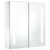 Armadietto Bagno con Specchio e LED 60x14x62 cm 285125