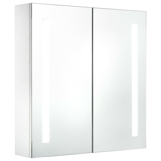 Armadietto Bagno con Specchio e LED 60x14x62 cmcod mxl 82226