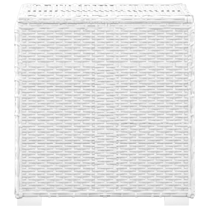 Sdraio sdraio prendisole lettino da giardino terrazza mobili da esterno e tavolino da tè resina intrecciata bianco 02_0012774