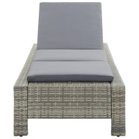 Lettino Prendisole con Cuscino in Polyrattan Grigio cod mxl 8937