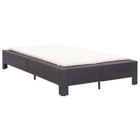 Lettino Prendisole a 2 Posti con Cuscino Nero in Polyrattan cod mxl 59746