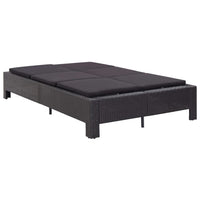 Lettino Prendisole a 2 Posti con Cuscino Nero in Polyrattan cod mxl 64370