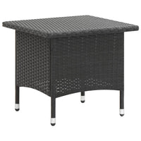 Tavolino da TÃ¨ Nero 50x50x47 cm in Polyrattan cod mxl 34268
