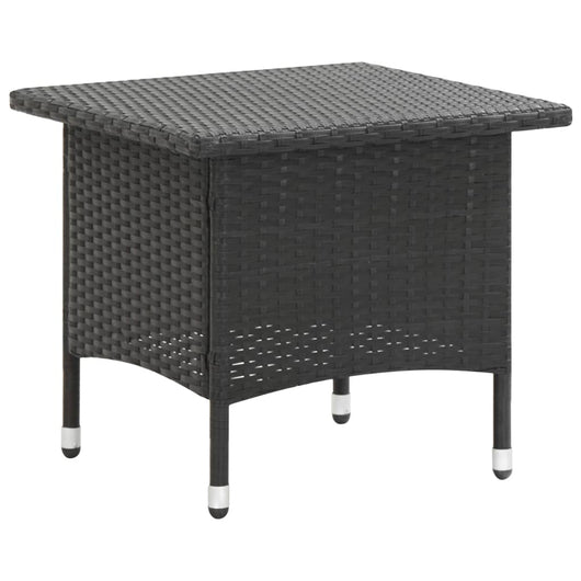 Tavolino da TÃ¨ Nero 50x50x47 cm in Polyrattan cod mxl 34268