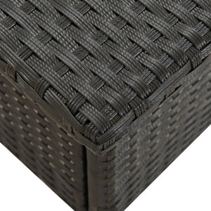 Tavolino da TÃ¨ Nero 50x50x47 cm in Polyrattan cod mxl 34268