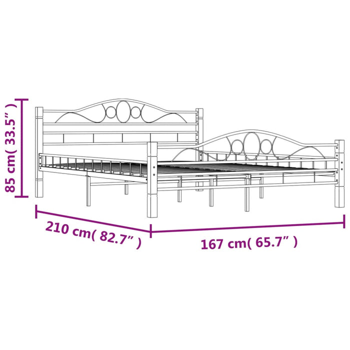 Giroletto Nero in Metallo 160x200 cm 285294