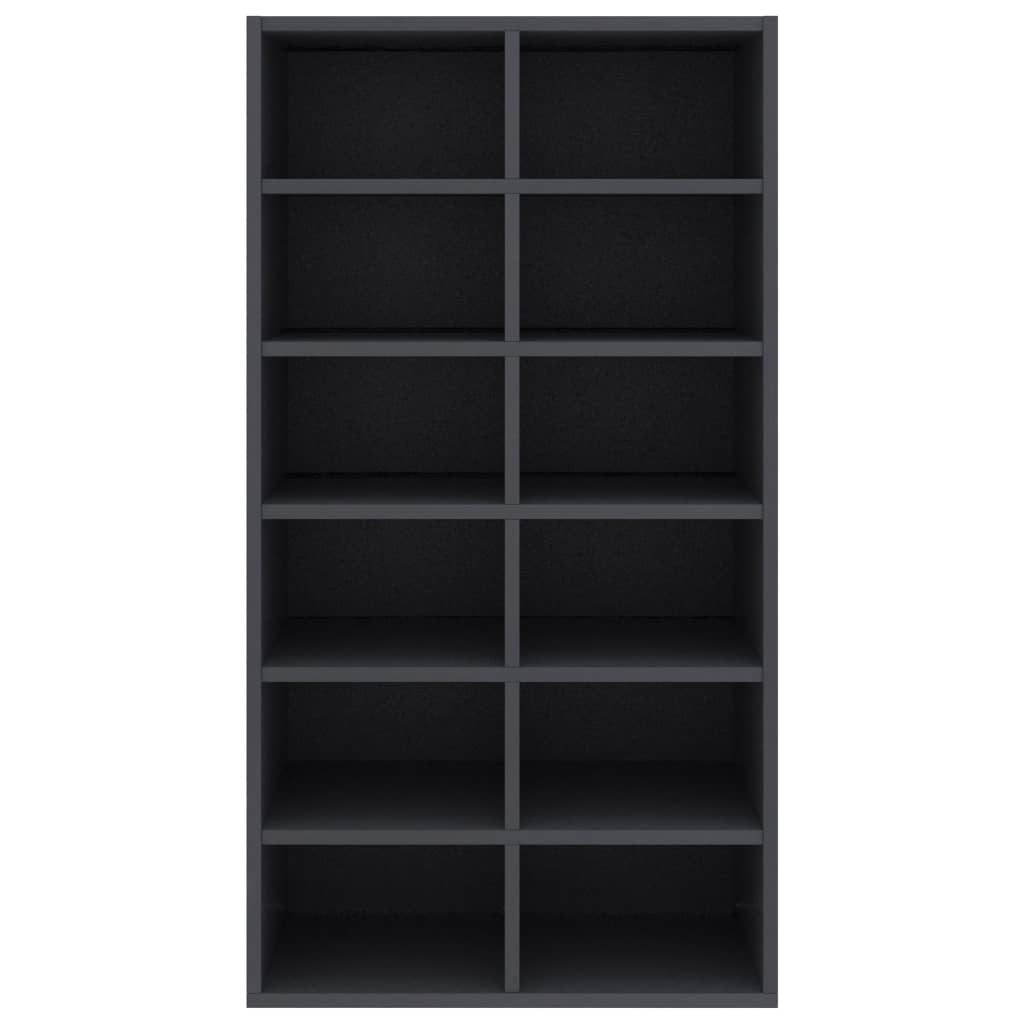 Scarpiera Grigia 54x34x100,5 cm in Legno Multistrato 800398