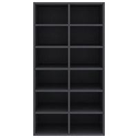 Scarpiera Grigia 54x34x100,5 cm in Legno Multistrato 800398