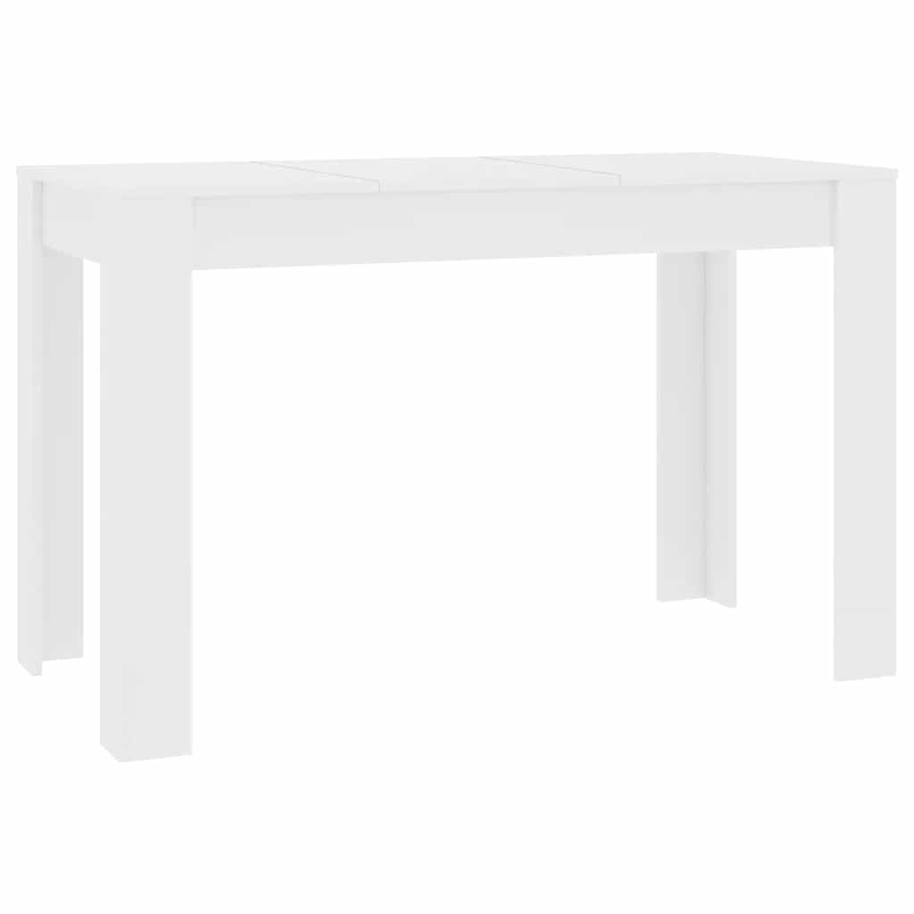 Tavolo da Pranzo Bianco 120x60x76 cm in Legno Multistrato 800432