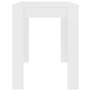 Tavolo da Pranzo Bianco 120x60x76 cm in Legno Multistrato 800432