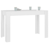 Tavolo da Pranzo Bianco Lucido 120x60x76 cm Legno Multistrato 800438