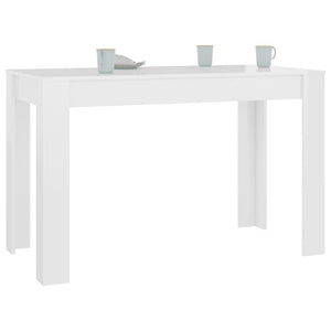 Tavolo da Pranzo Bianco Lucido 120x60x76 cm Legno Multistrato 800438