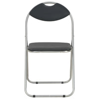 Sedie da Pranzo Pieghevoli 4 pz Nere in Similpelle  cod mxl 14345