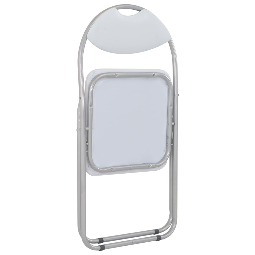 Sedie da Pranzo Pieghevoli 4 pz Bianche in Similpelle cod mxl 6197