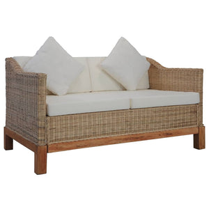 Set divano 2 pezzi con cuscini in rattan naturale 02_0020256
