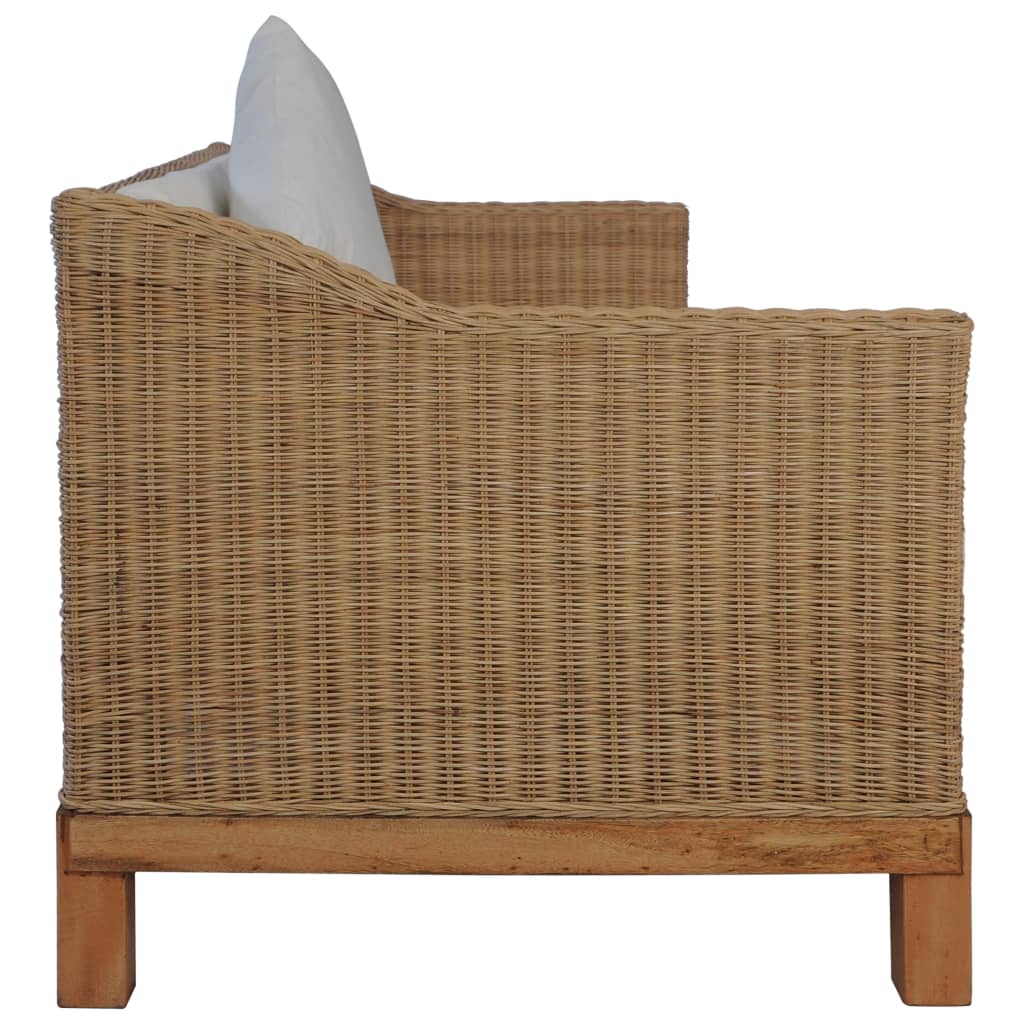 Set divano 2 pezzi con cuscini in rattan naturale 02_0020261
