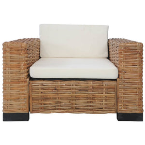 Set Divani 2 pz con Cuscini in Rattan Naturale   cod mxl 12720