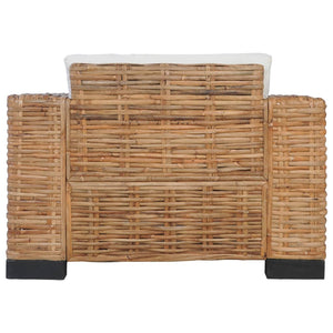 Set Divani 3 pz con Cuscini in Rattan Naturale 278624