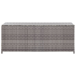 Cassetta portaoggetti per mobili da giardino 120 x 50 x 60 cm resina intrecciata grigia 02_0013080
