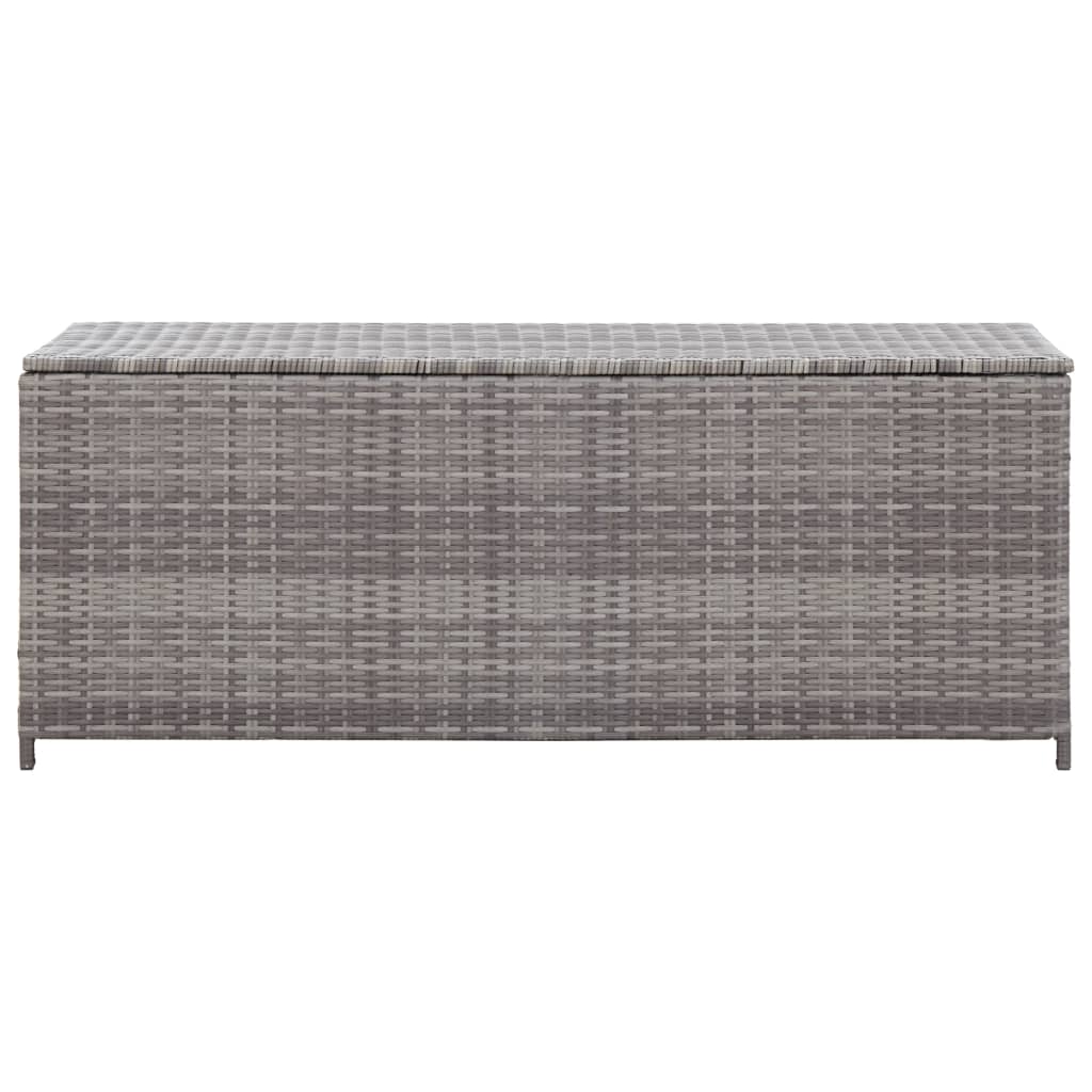 vidaXL Baule da Giardino Grigio 120x50x60 cm in Polyrattan