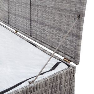vidaXL Baule da Giardino Grigio 120x50x60 cm in Polyrattan
