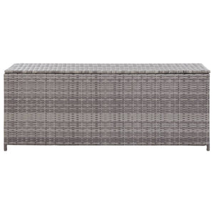 Cassetta portaoggetti da giardino grigia 150 x 50 x 60 cm resina intrecciata 02_0013086