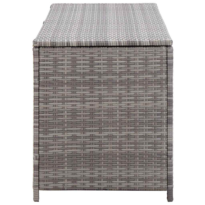 Baule da Giardino Grigio 150x50x60 cm in Polyrattan 46462