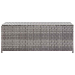 Baule da Giardino Grigio 150x50x60 cm in Polyrattan 46462