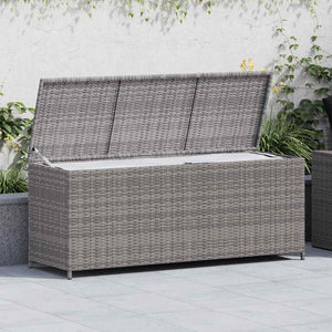 vidaXL Baule da Giardino Grigio 150x50x60 cm in Polyrattan