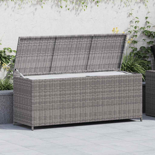 vidaXL Baule da Giardino Grigio 150x50x60 cm in Polyrattan