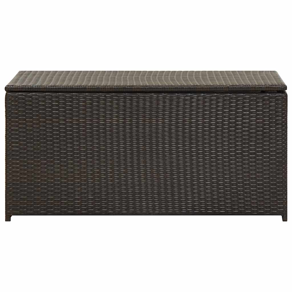 Baule da Giardino in Polyrattan 100x50x50 cm Marrone cod mxl 69639