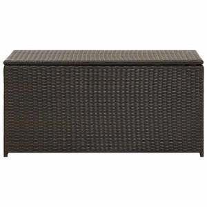 Baule da Giardino in Polyrattan 100x50x50 cm Marrone cod mxl 69639