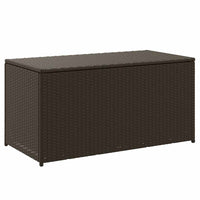 Baule da Giardino in Polyrattan 100x50x50 cm Marrone cod mxl 69639